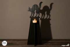 Halloween Cat Candle Holder Laser Cut | Glowforge | SVG Product Image 2