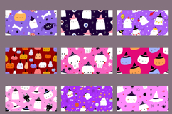 Cute Halloween Seamless Patterns Hand Drawn Ghosts Product Image 3
