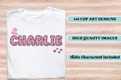 Love Story Alphabet &amp; Numbers Clipart - PNG 300 DPI Product Image 6