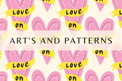 Funky Valentine hearts seamless patterns bundle Product Image 12