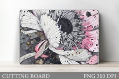 Flower Cutting Board Design. Cutting Board Sublimation Product Image 1