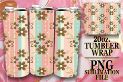 Heartfelt joy 20oz tumbler wrap, Gold Flower Product Image 1