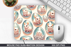 Easter Eggs Mouse Pad Sublimation, Easter Mouse Pad PNG Product Image 1
