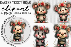 Whimsical Easter Teddy Bear Clipart Product Image 1