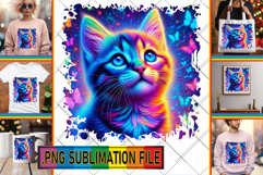 Cheerful Tote Bag Gift Magic PNG, Cat Product Image 1