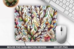 Mouse Pad Sublimation, Spring Flowers Mouse Pad PNG Design Product Image 1