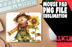 Watercolor Halloween Scarecrow Mouse Pad PNG Product Image 1