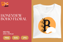 Honeydew Boho Floral Monogram Product Image 1