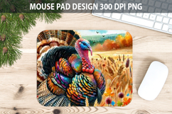 Turkey Mouse pad Sublimation - Thanksgiving Animal PNG Product Image 1