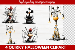 Quirky Halloween Clipart | Cute Spooky Character PNG Illustr Product Image 1
