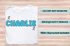 Birthday Boy Alphabet, birthday boy letters doodle clipart Product Image 6