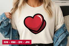 Bold Cartoon Heart Shape SVG PNG Product Image 1