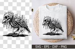 A Melting Bird Skeleton Character - Skeleton SVG Product Image 1