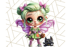 Halloween Fairy Clipart PNG, Cute Chibi Fairy Art Clip Art Product Image 4