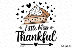 Little Miss Thankful Svg | Halloween Svg | Svg Cut Files Product Image 1