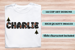 Christmas Alphabet png clipart, christmas letters doodle Product Image 6