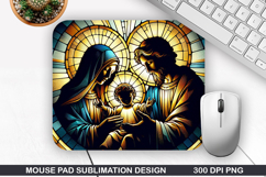 Mouse Pad Sublimation, Jesus Mouse Pad PNG Design Product Image 1