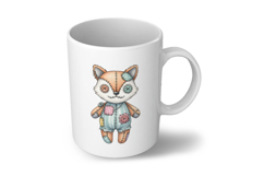 Stitched Fox Doll Button Eyes Halloween Voodoo PNG Cute Product Image 6