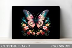 Colorful Butterfly Cutting Board. Kitchen Cutting Board Product Image 1