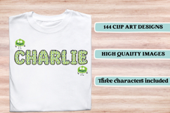 Monsters Digital Papers, monsters doodle letters Product Image 7