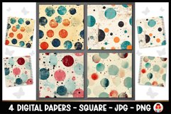 4 Vintage Abstract Digital Papers I Junk Journal Pages Product Image 1