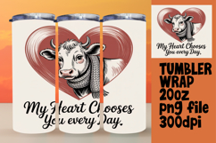 Creative 20oz Tumbler Wrap for Gifts , Cute Cow Product Image 1