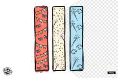 4th of July Brushstrokes Clipart Product Image 1