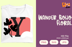 Wander Boho Floral Monogram Product Image 1