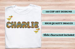 Kids Cartoon Alphabet clipart, kids cartoon letters doodle Product Image 6