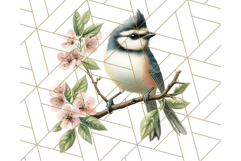 Vintage Song Bird Clipart PNG, Botanical Bird Art Clip Art Product Image 4