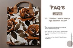 Bronze Roses Seamless Digital Papers, Flowers Pattern Product Image 2