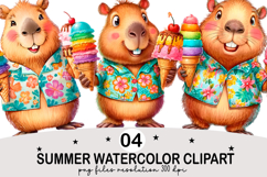Whimsical Summer Watercolor Clipart Watercolor png Product Image 1