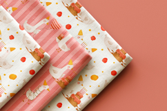 Cute Hand Drawn Birthday Goose Clipart &amp; Pattern Product Image 15