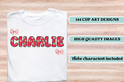 Shabby Chic letters doodle, shabby chic png alphabet clipart Product Image 6