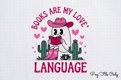 Books are my love language PNG, Funny Valentine Sublimation Product Image 1
