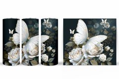 Butterflies Tumbler Design. Flowers Tumbler Sublimation Product Image 2