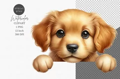 Dog clipart, Puppy dog, Peeking dog, Product Image 1
