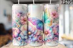 Glitter Butterfly Sublimation - Butterfly Tumbler Design Product Image 1