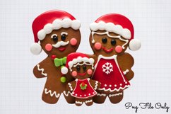 Cute Christmas Gingerbread Clipart PNG Product Image 1