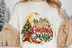 A Little Extra Christmas Magic Vintage Holiday Sublimation Product Image 3