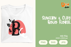 Sunfern &amp; Clay Boho Floral Monogram Product Image 1