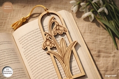 Snowdrop Flower Bookmark Laser Cut | Book Lover | SVG Product Image 2