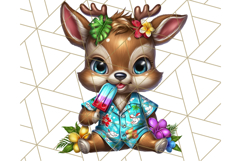 Summer Christmas Clipart PNG, Tropical Holiday Art Clip Art Product Image 4