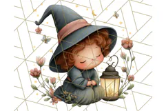Spooky Little Witches Halloween Clipart PNG Product Image 4