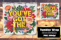 ELEGANT 20oz Tumbler Graphic for Gifts , Flower Quote Product Image 1