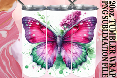 Radiant Smiles 20oz tumbler wrap, Butterfly Product Image 1