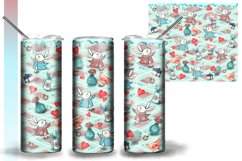 White Rabbit Tea Party Tumbler Sublimation 20 oz Product Image 2
