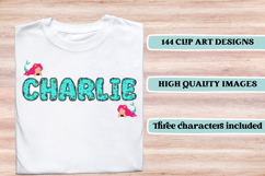 Nautical Princess png alphabet, princess letters doodle Product Image 6