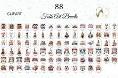 Floral Folk Art Clipart Bundle, Floral Clipart Bundle Product Image 2