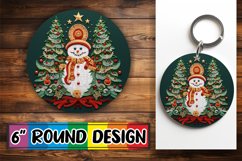 Festive Embroidery Round Ornament Design Product Image 1